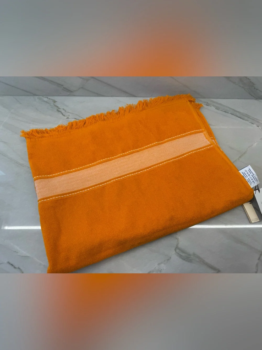 NWT Hermes Yachting Beach Towel Orange